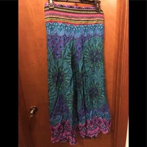 Bohemian summer wide leg Capri